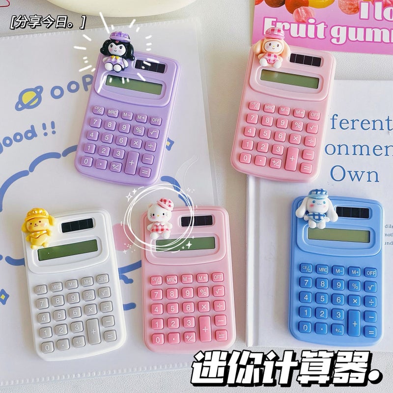 Creative Cartoon Computer Student Office High Color Value Portable Portable Cute Small Size Scientific Calculator - Image 3